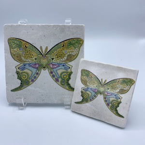 Luna Moth Coasters and Trivets