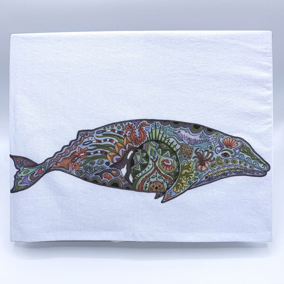 Gray Whale Flour Sack Towel