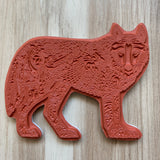 Wolf Standing Rubber Stamp