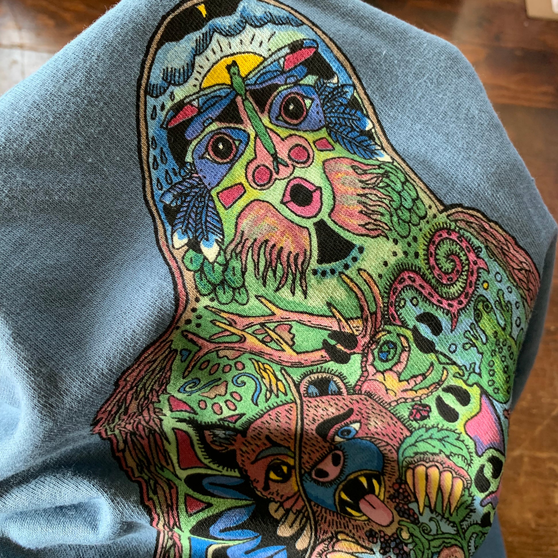 Sasquatch (Bigfoot) Blue Shirt