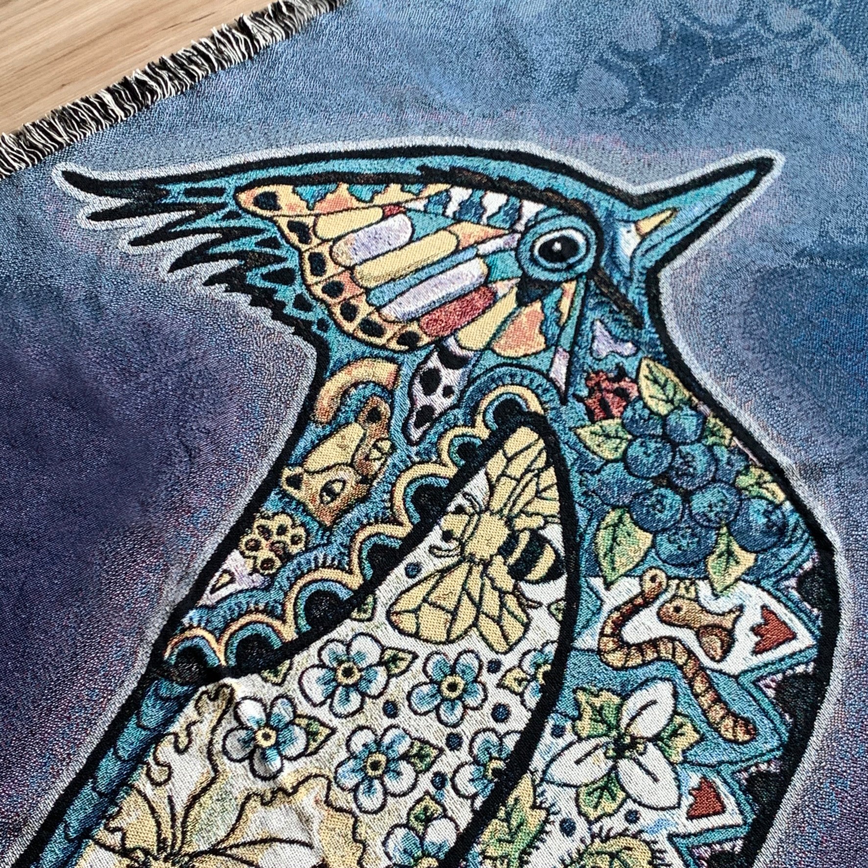 Stellar Blue Jay Blanket
