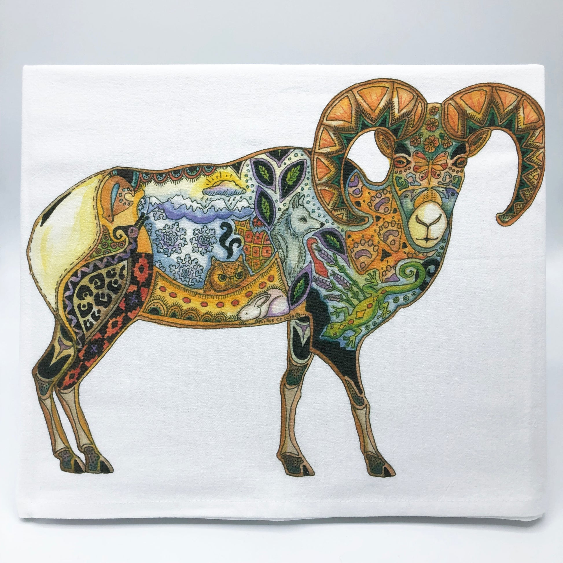 Big Horn Sheep Flour Sack Towel