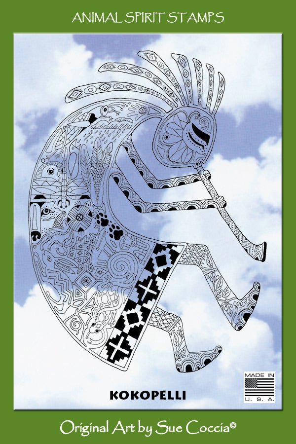 Kokopelli Rubber Stamp