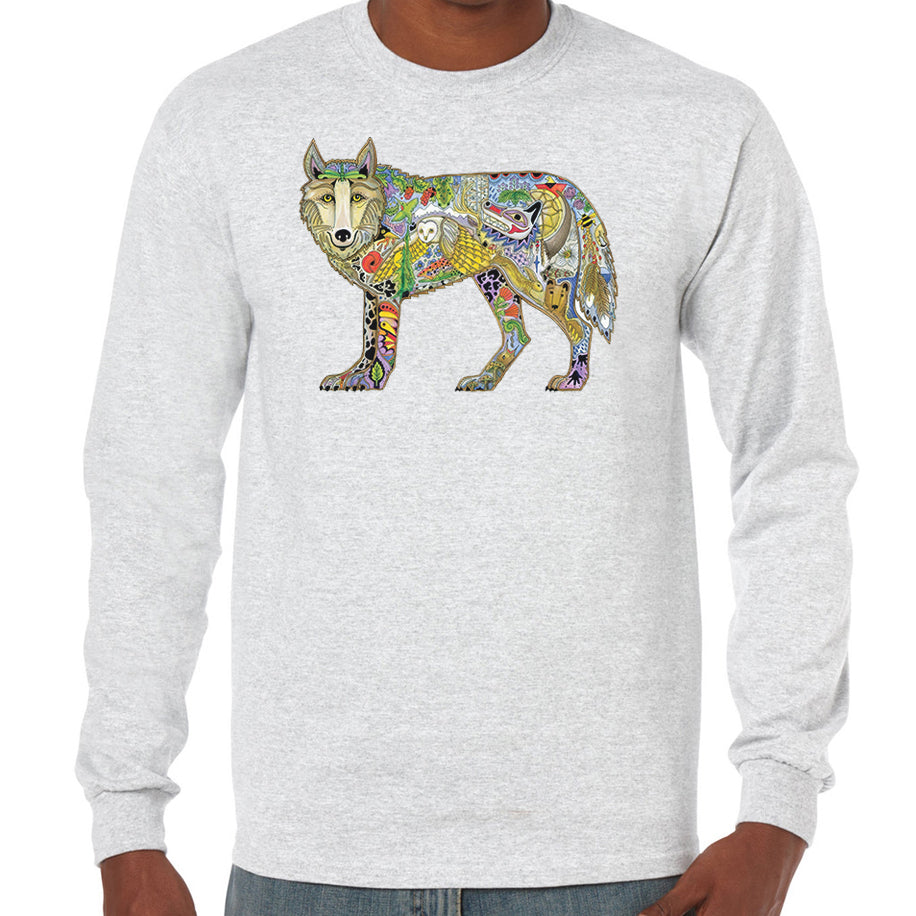 Wolf Standing Long Sleeve Shirt