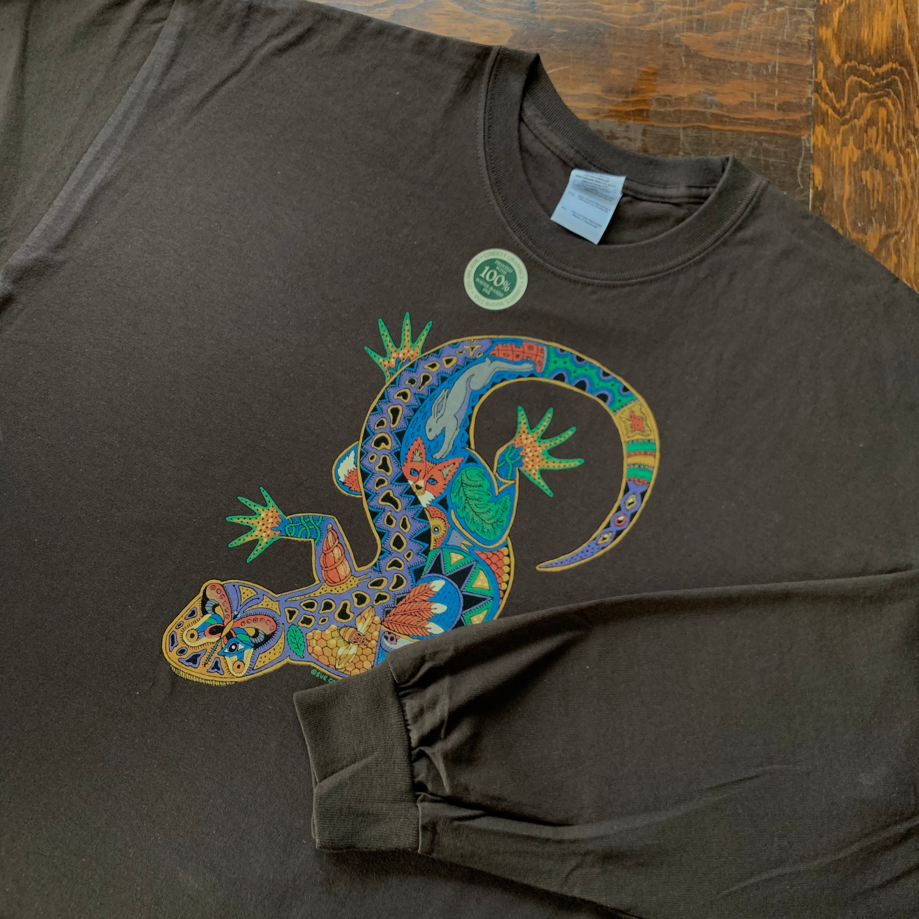 Lizard Brown Long Sleeve Shirt