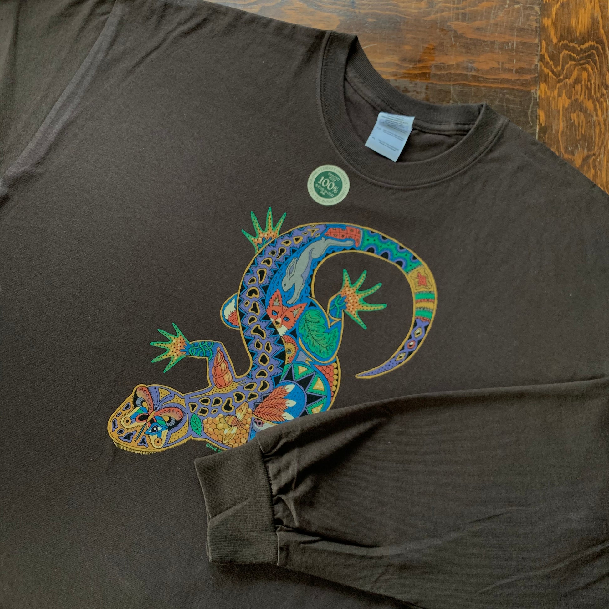 Lizard Brown Long Sleeve Shirt