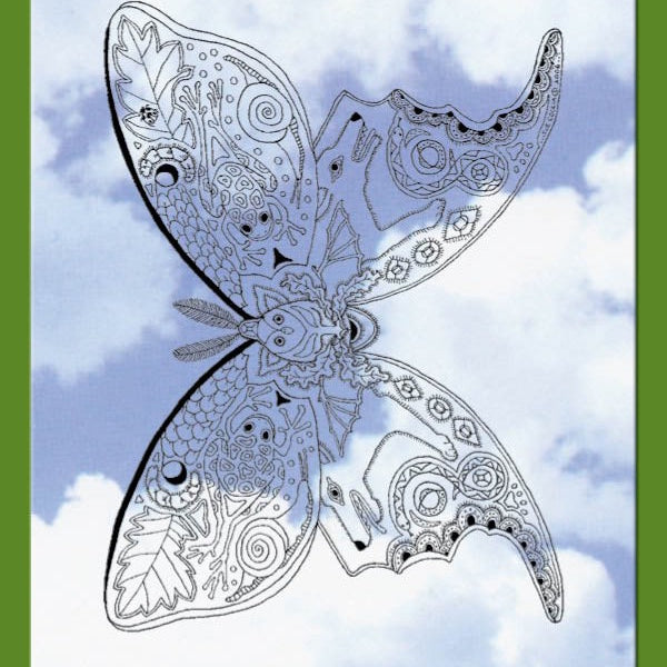 Luna Moth Rubber Stamp