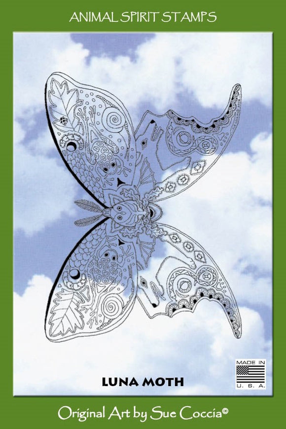 Luna Moth Rubber Stamp