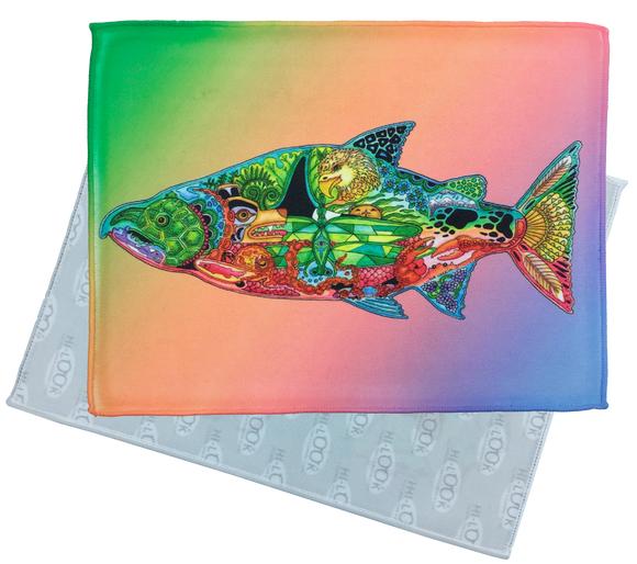 Chinook Salmon Microfiber Cleaning Cloth