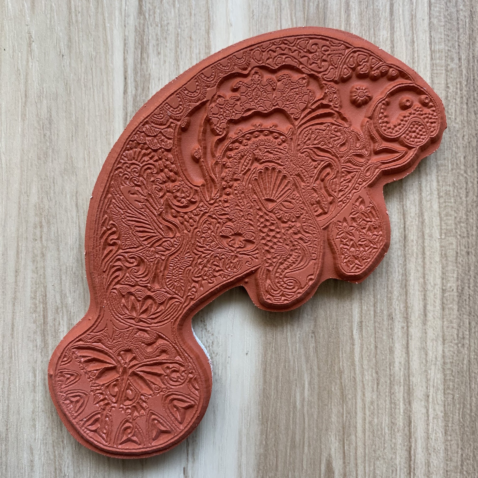 Manatee Rubber Stamp