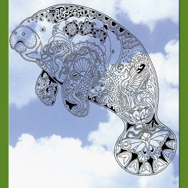 Manatee Rubber Stamp