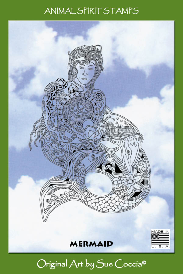 Mermaid Rubber Stamp