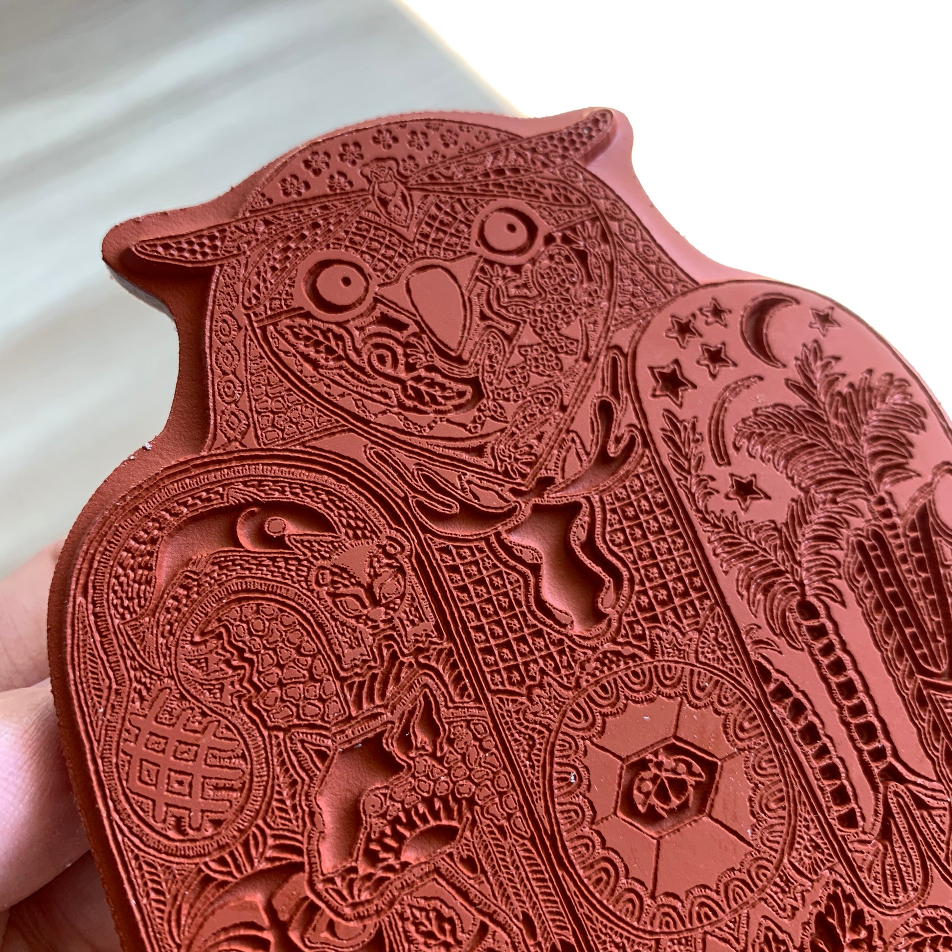 Owl Rubber Stamp