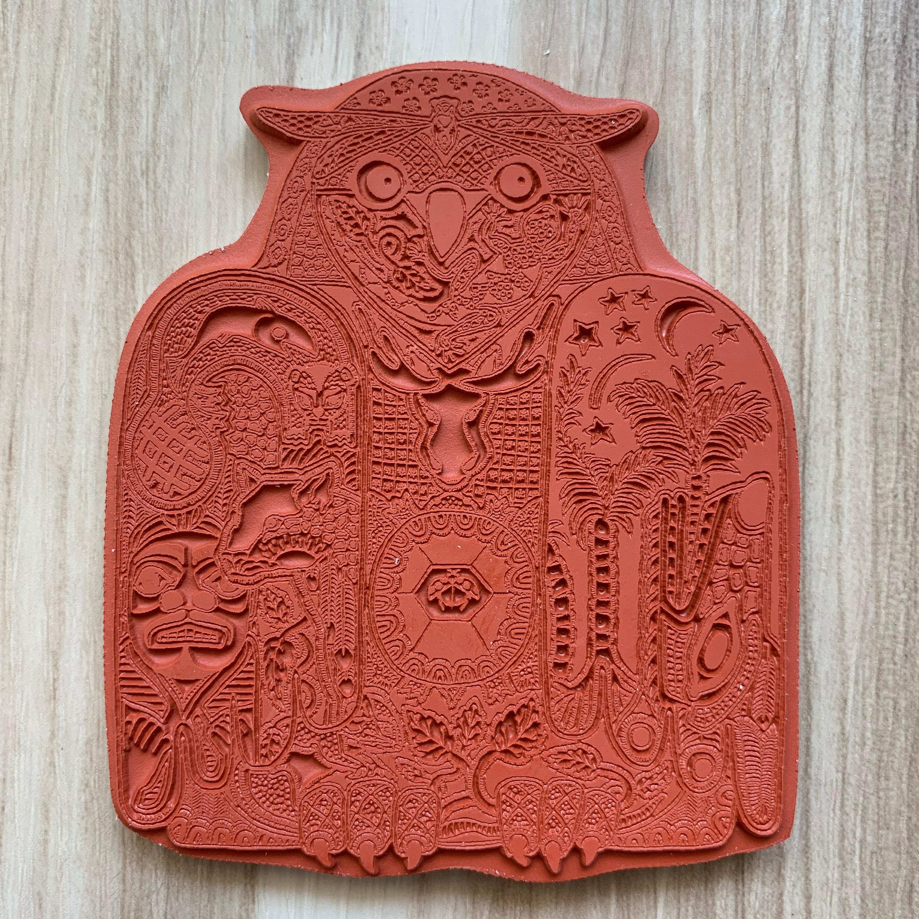 Owl Rubber Stamp