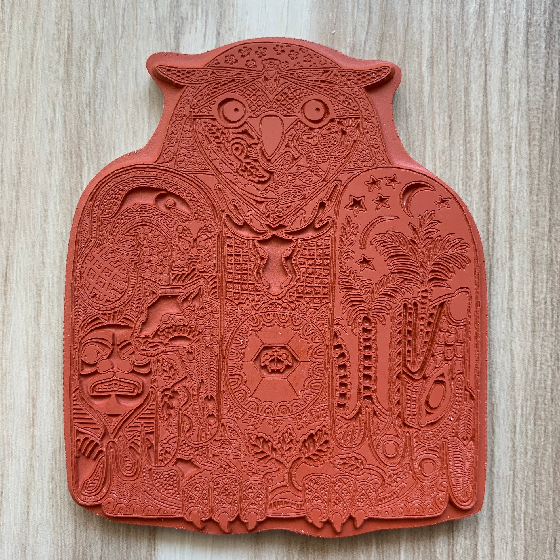Owl Rubber Stamp