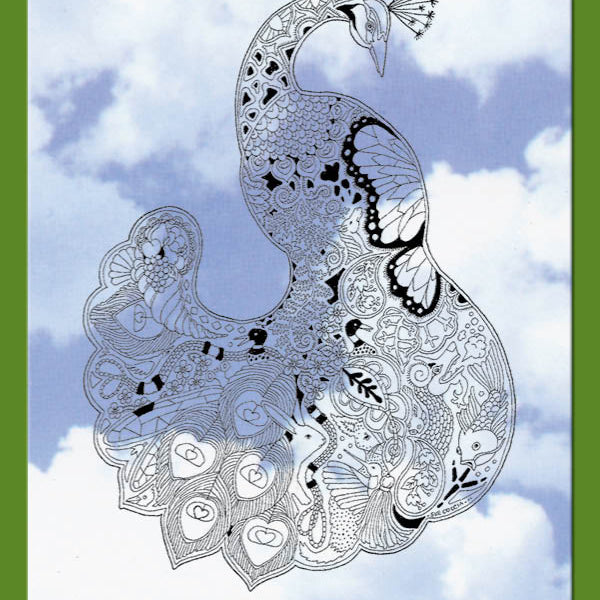 Peacock Rubber Stamp