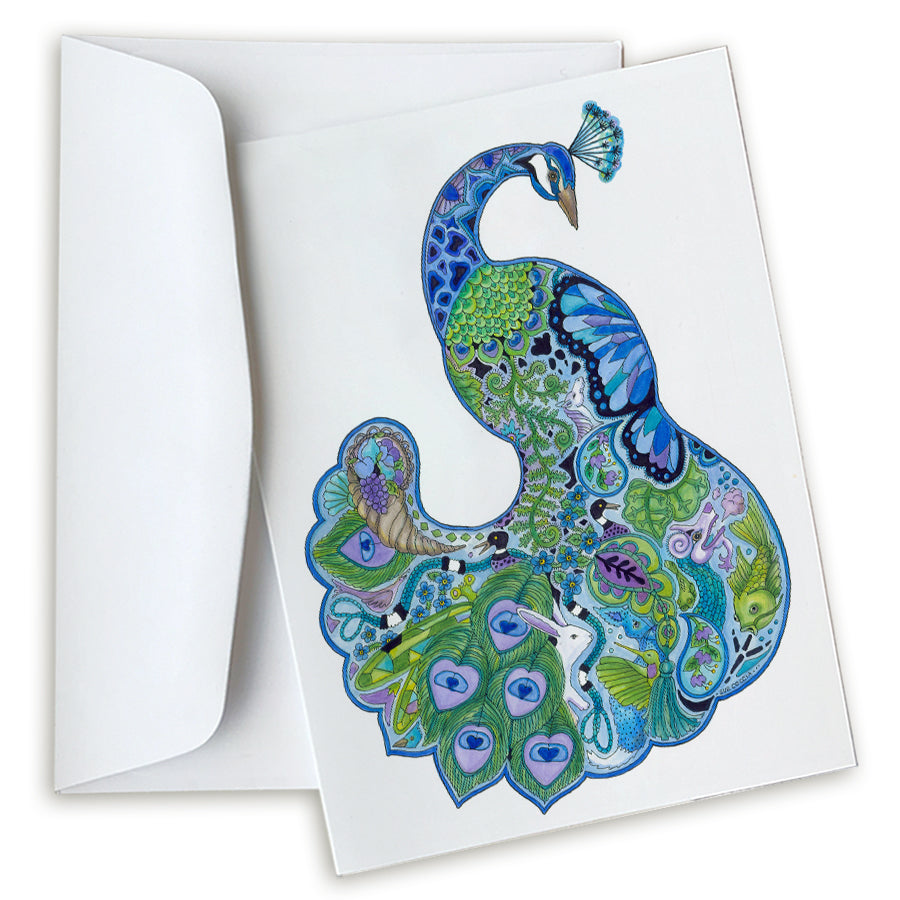 Peacock Note Card