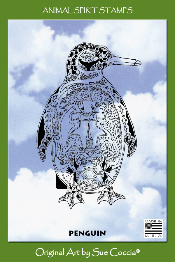 Penguin Rubber Stamp