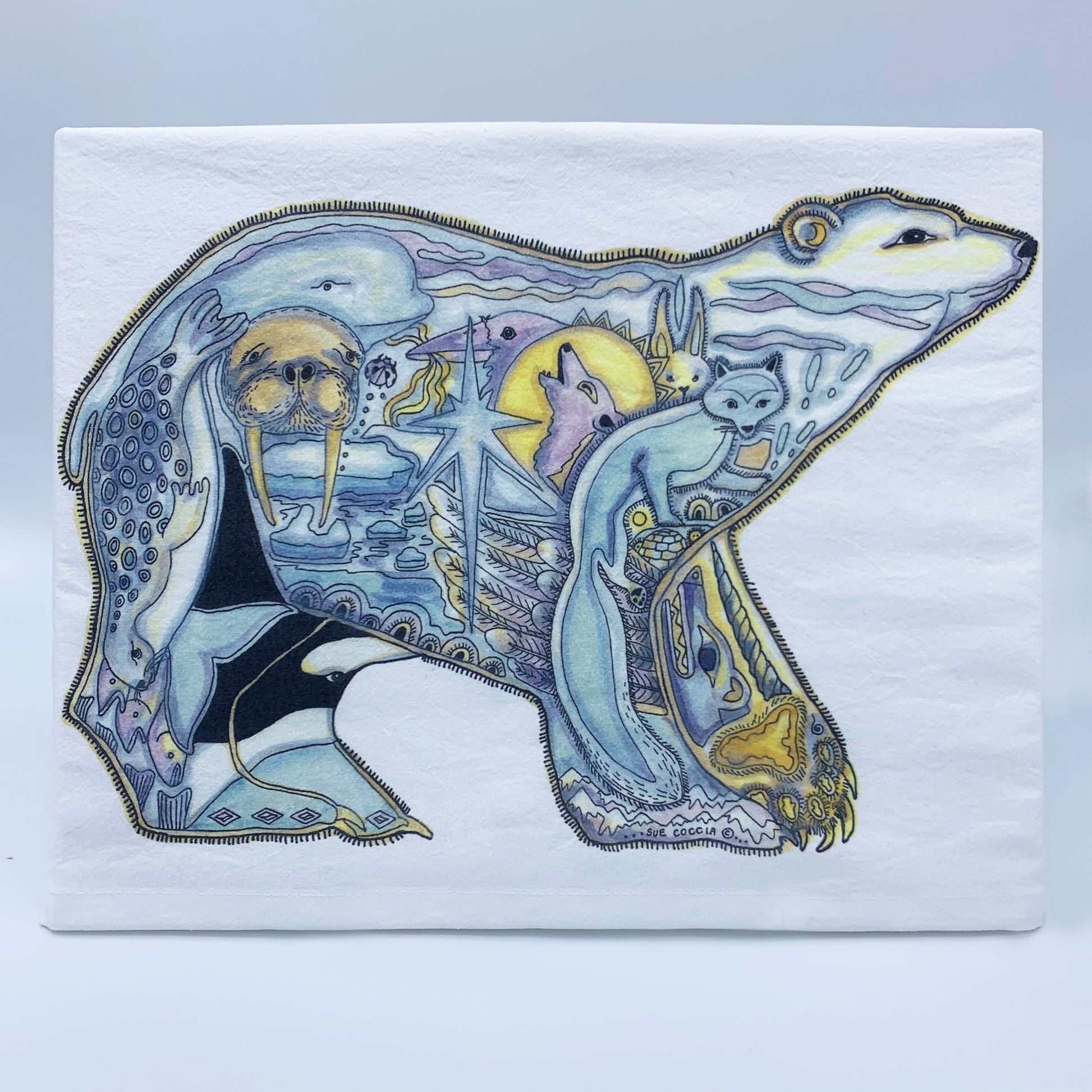 Polar Bear Flour Sack Towel