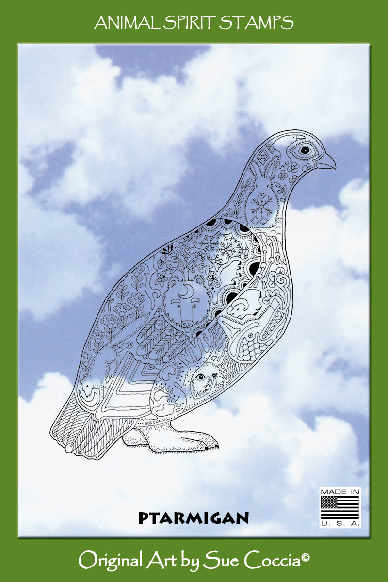 Ptarmigan Rubber Stamp