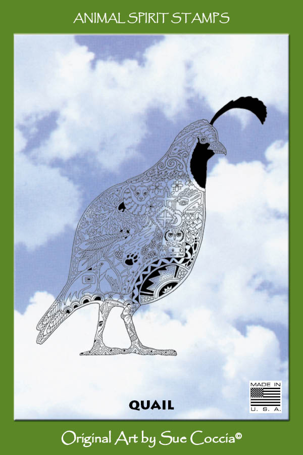 Quail Rubber Stamp