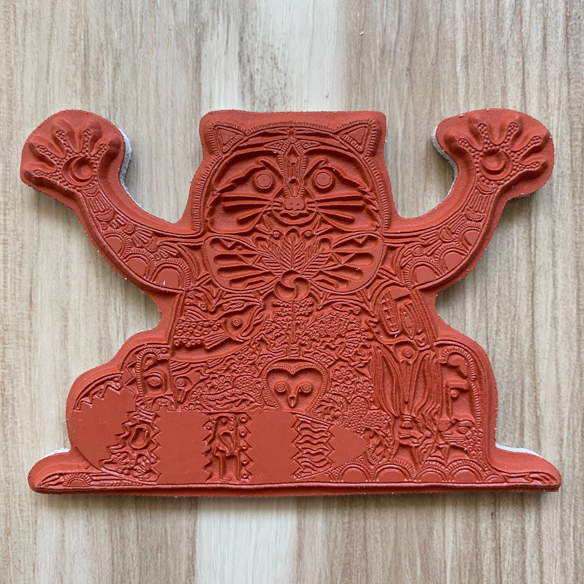 Raccoon Rubber Stamp