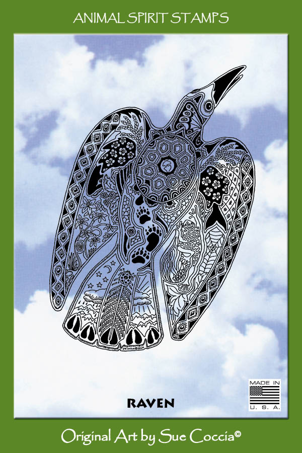 Raven Rubber Stamp