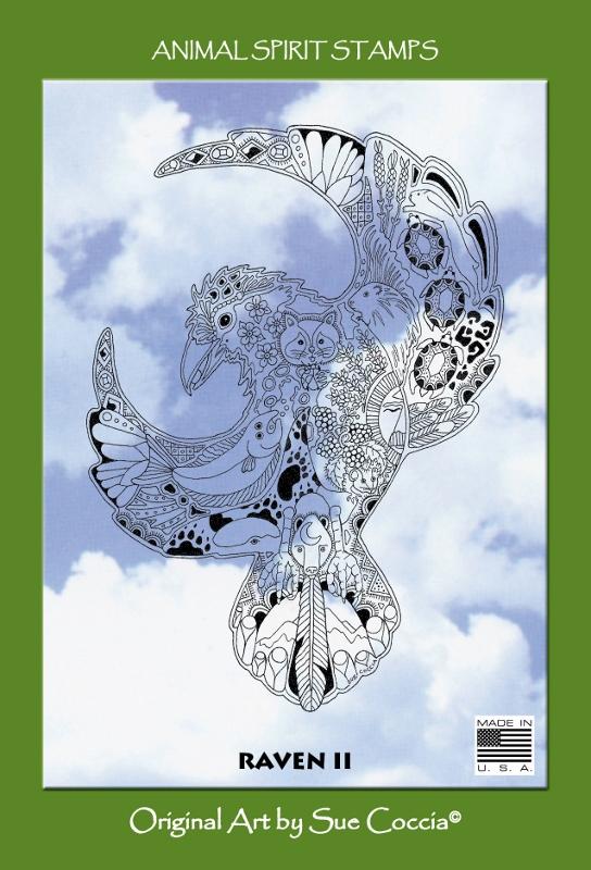 Raven 2 Rubber Stamp