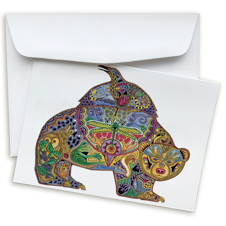 Raven Bear Note Card