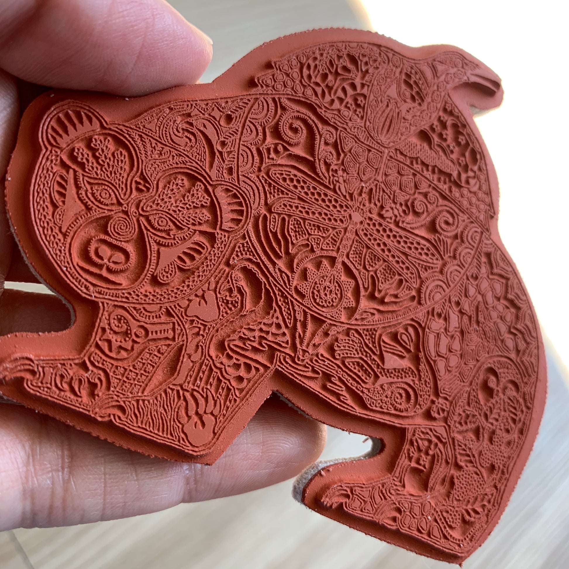 Raven Bear Rubber Stamp