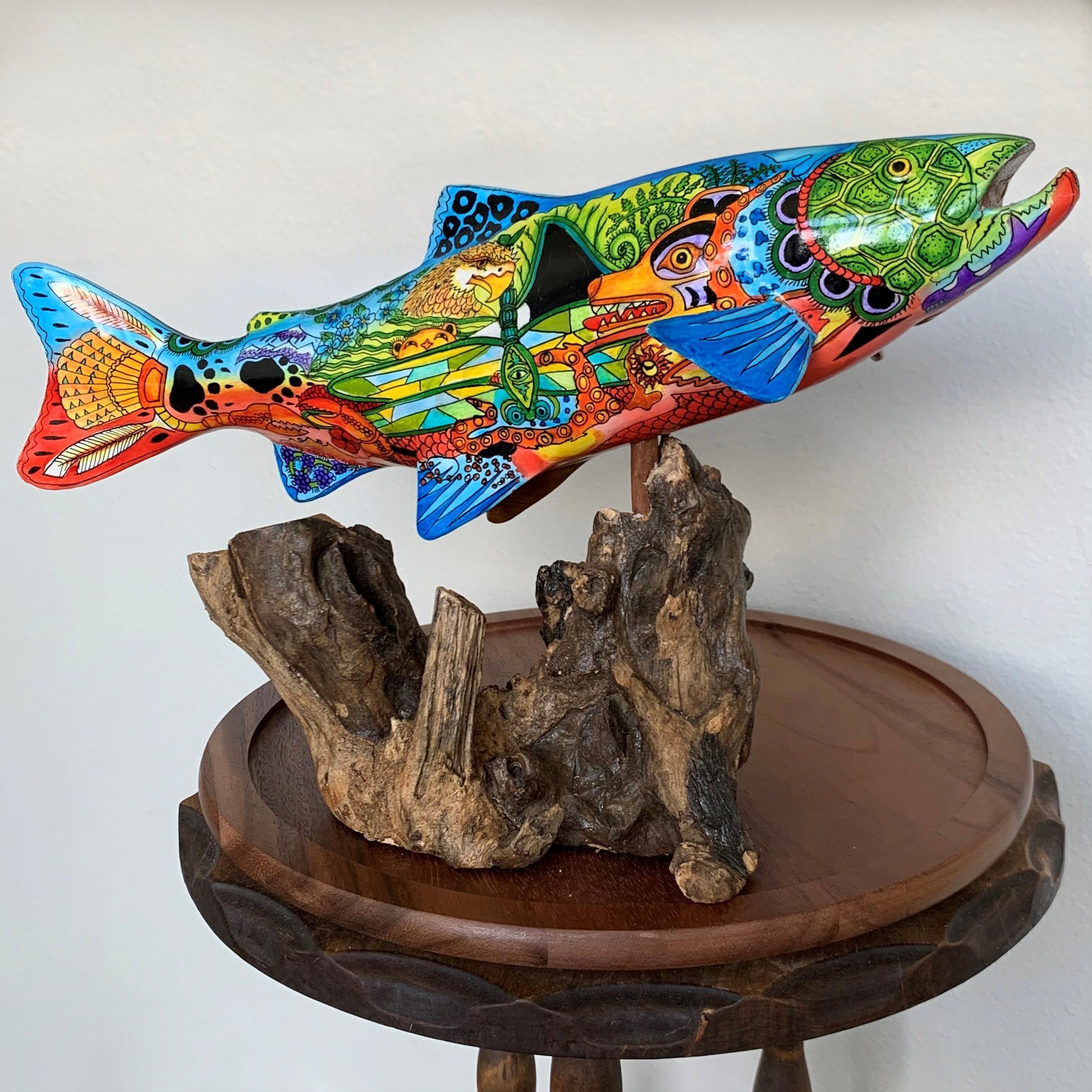 Salmon Carving w/ Stand