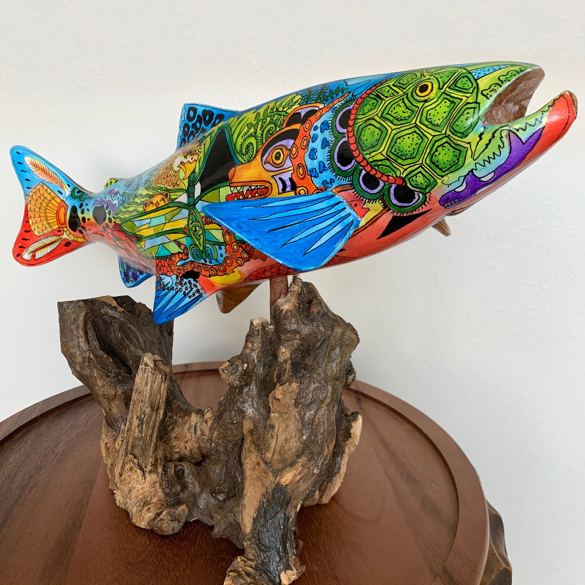 Salmon Carving w/ Stand