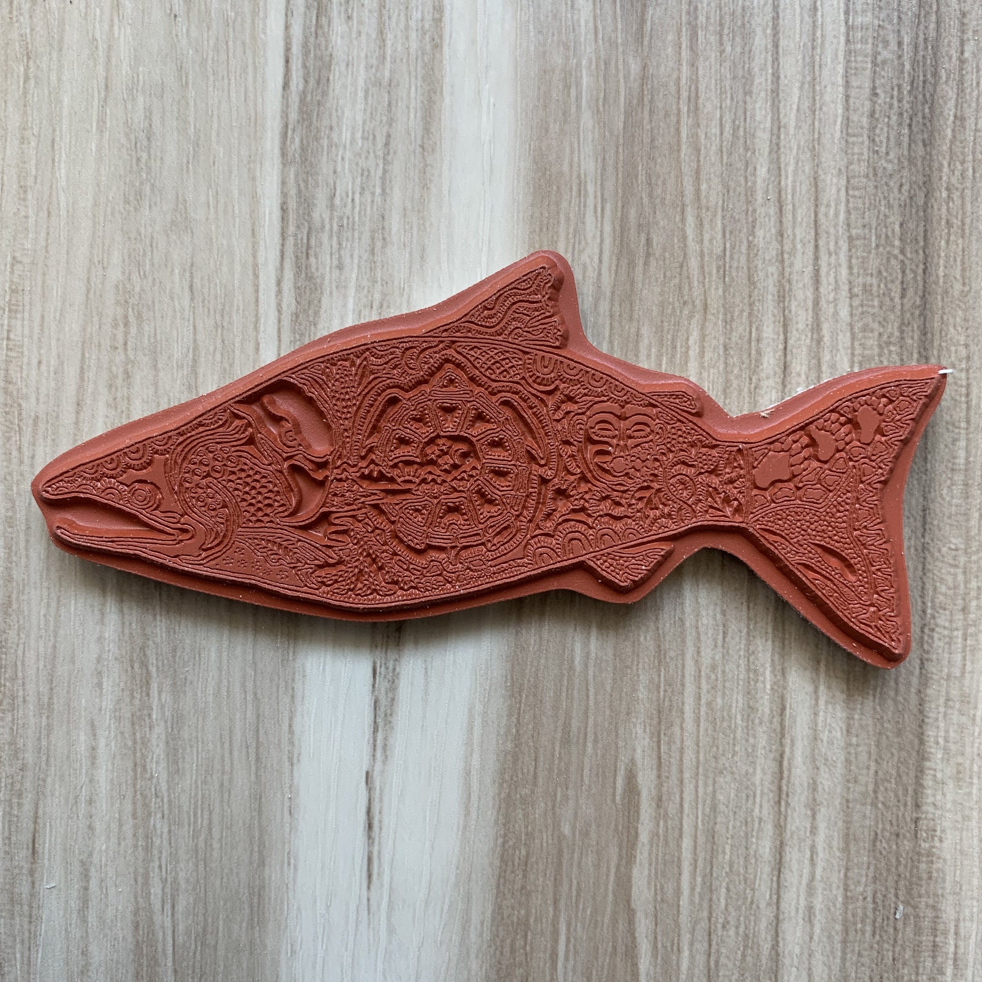 Salmon Rubber Stamp