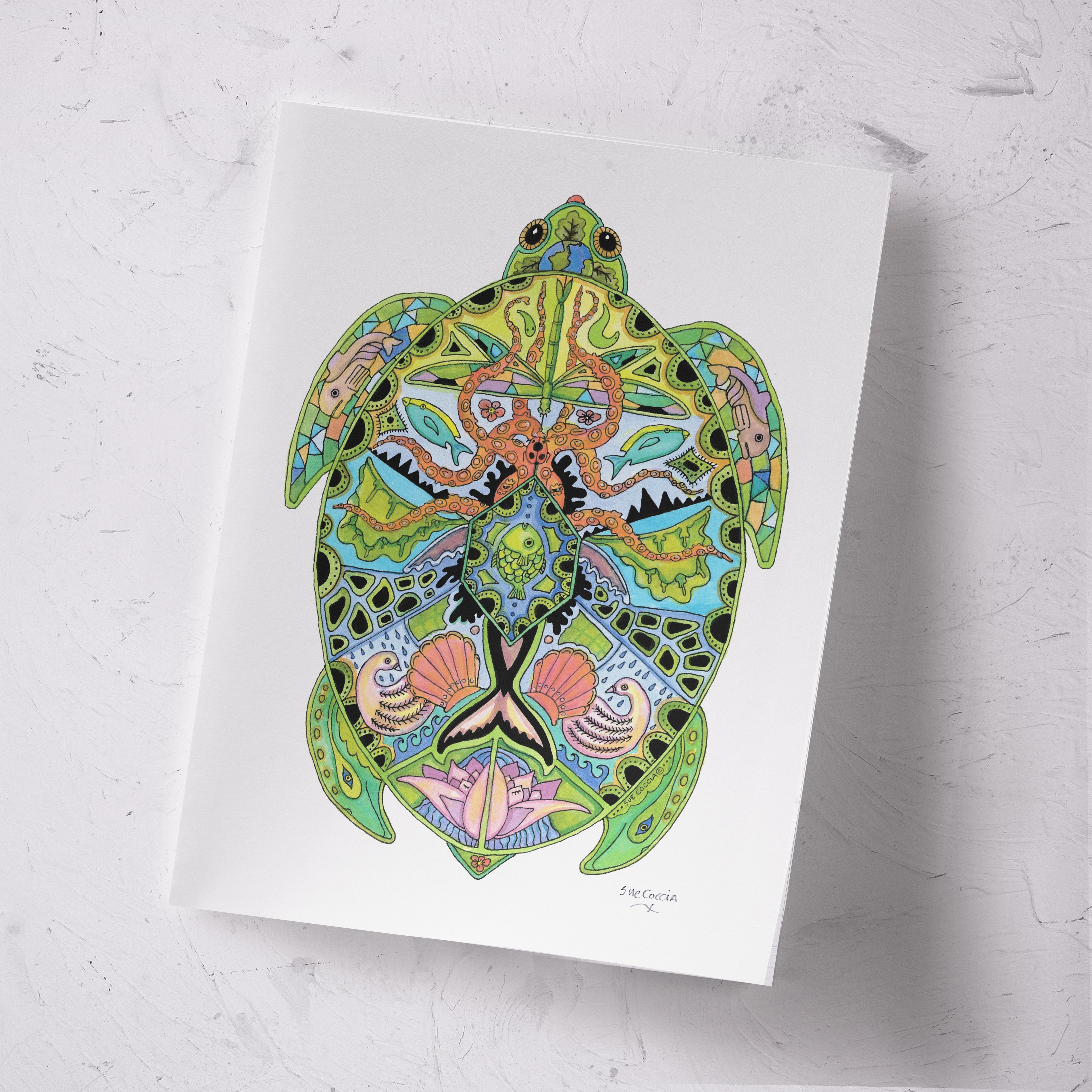 Sea Turtle Signed Print