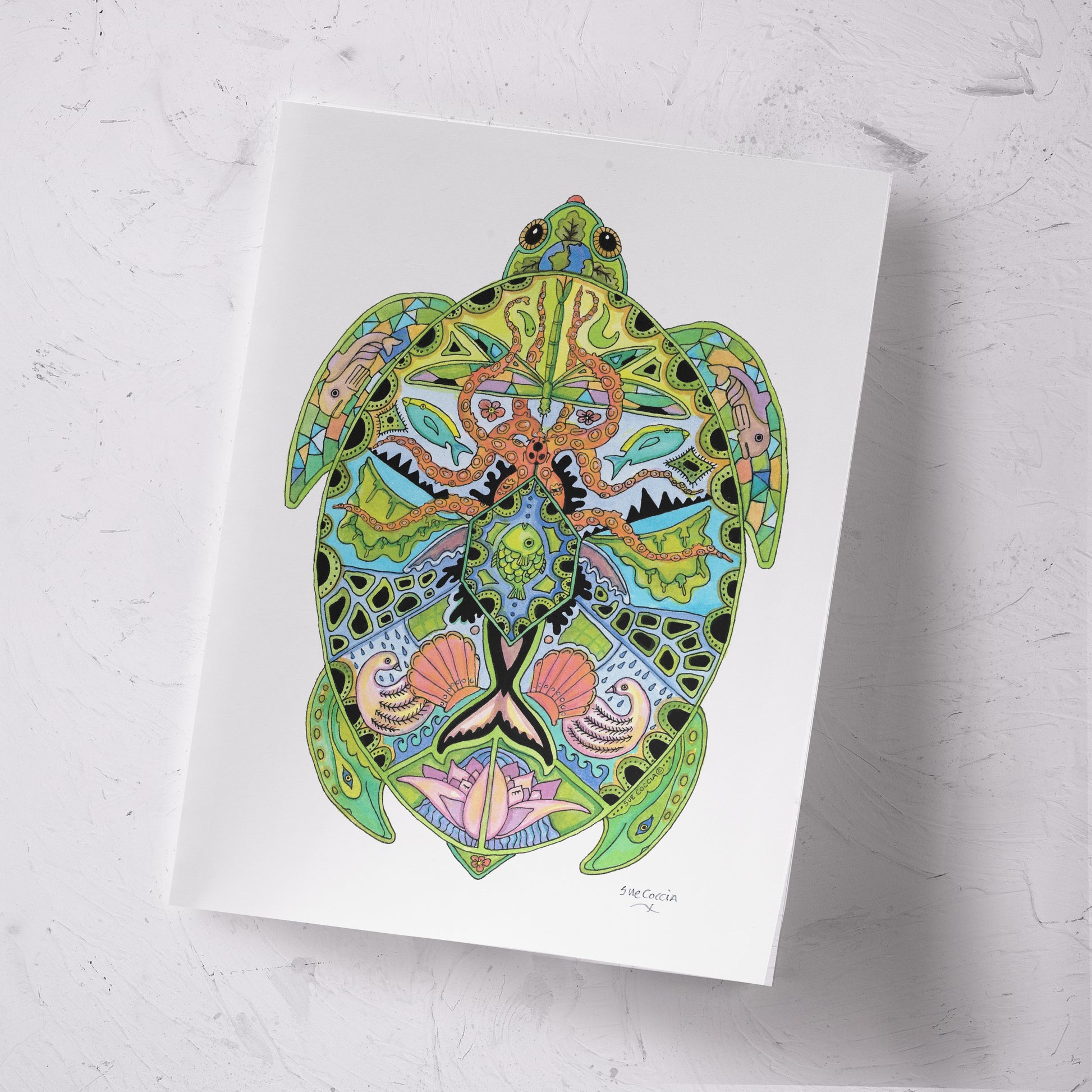 Sea Turtle Signed Print