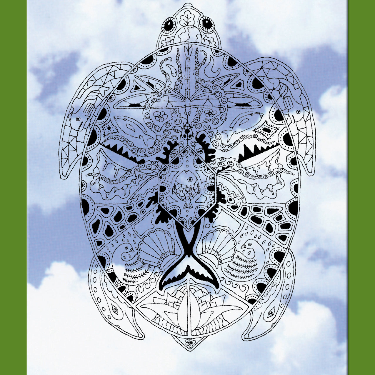 Sea Turtle Rubber Stamp