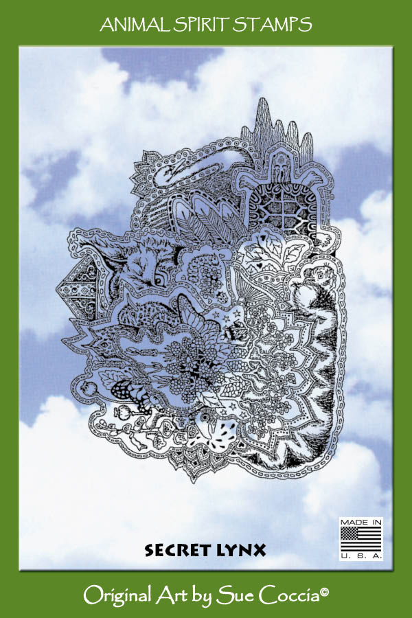 Secret Lynx Rubber Stamp