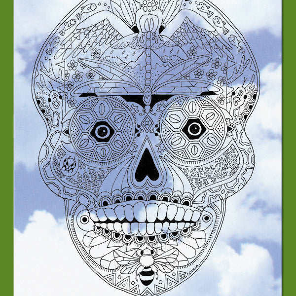 Sugar Skull Rubber Stamp