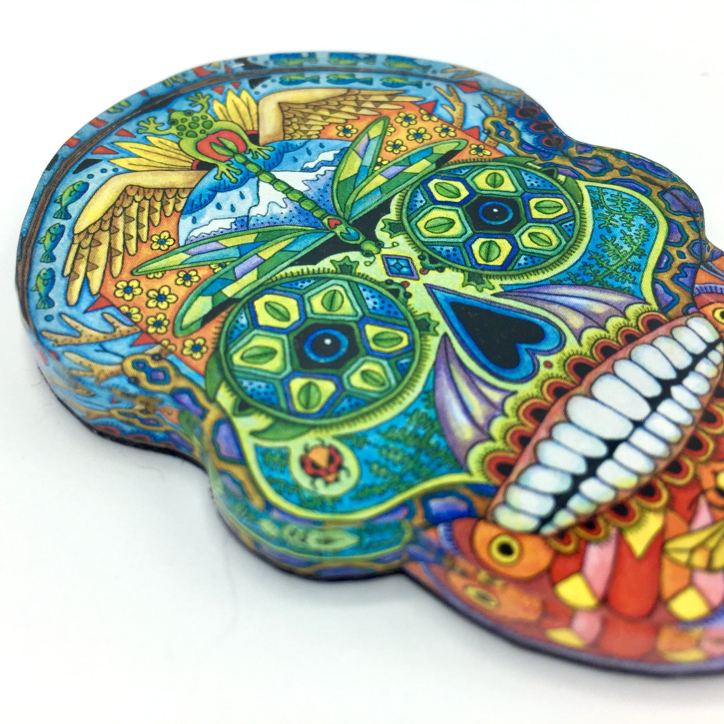 Sugar Skull Magnets, Keychains and Pins