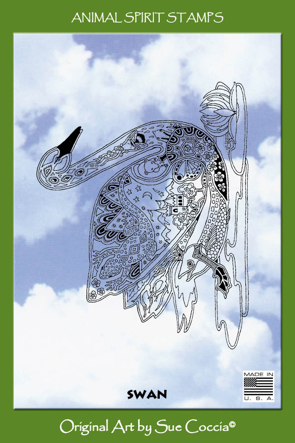 Swan Rubber Stamp