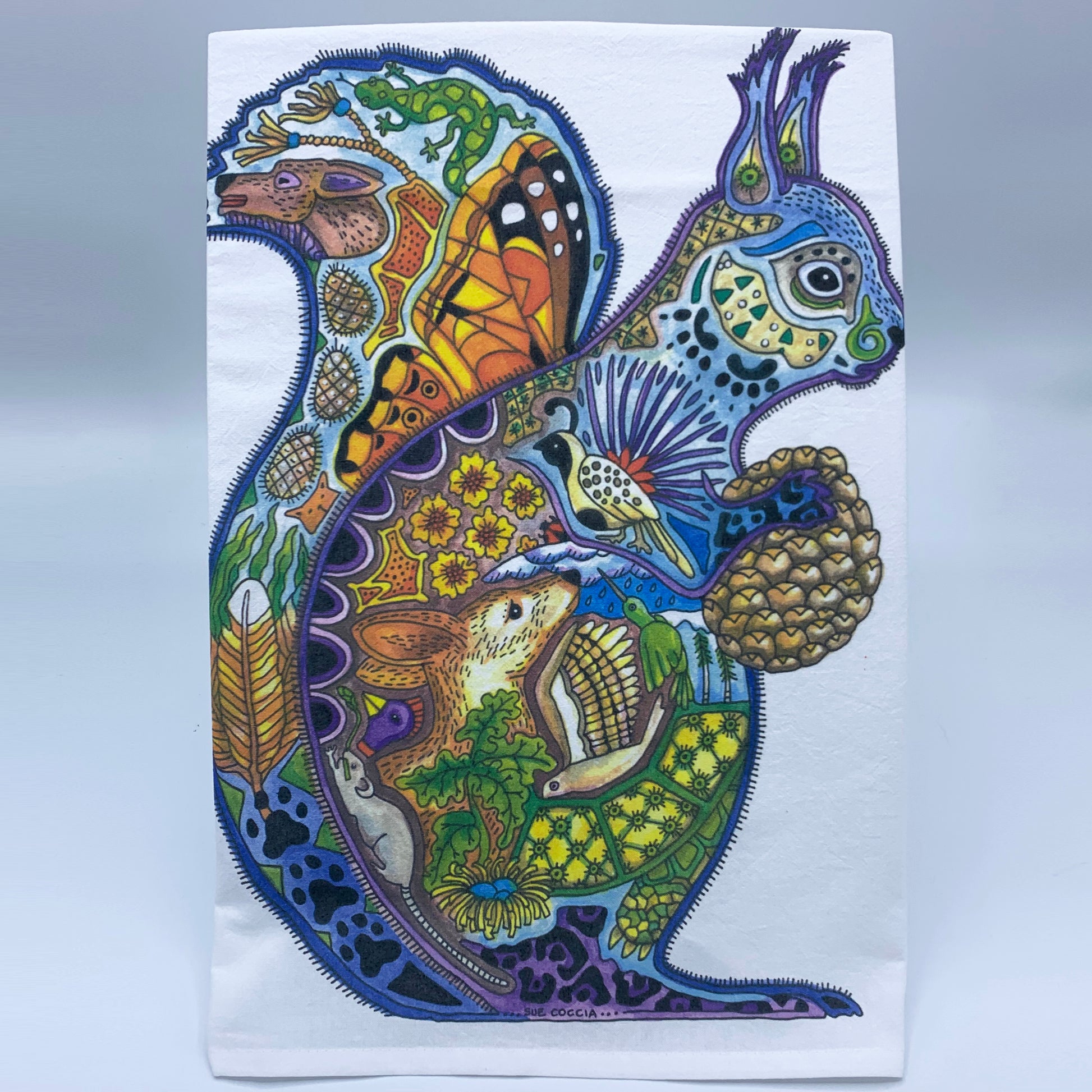 Squirrel Flour Sack Towel