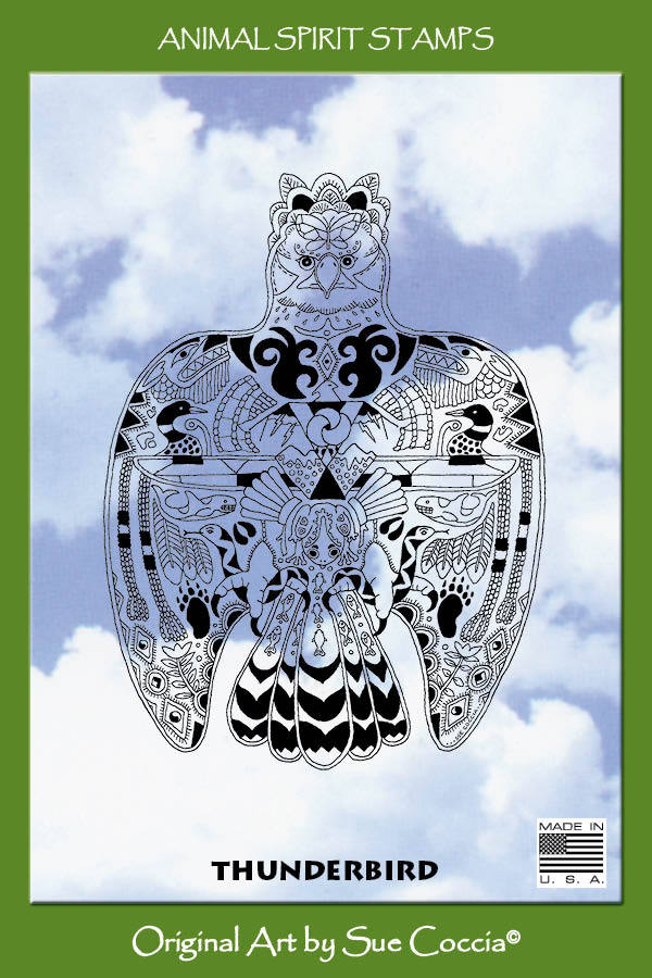 Thunderbird Rubber Stamp