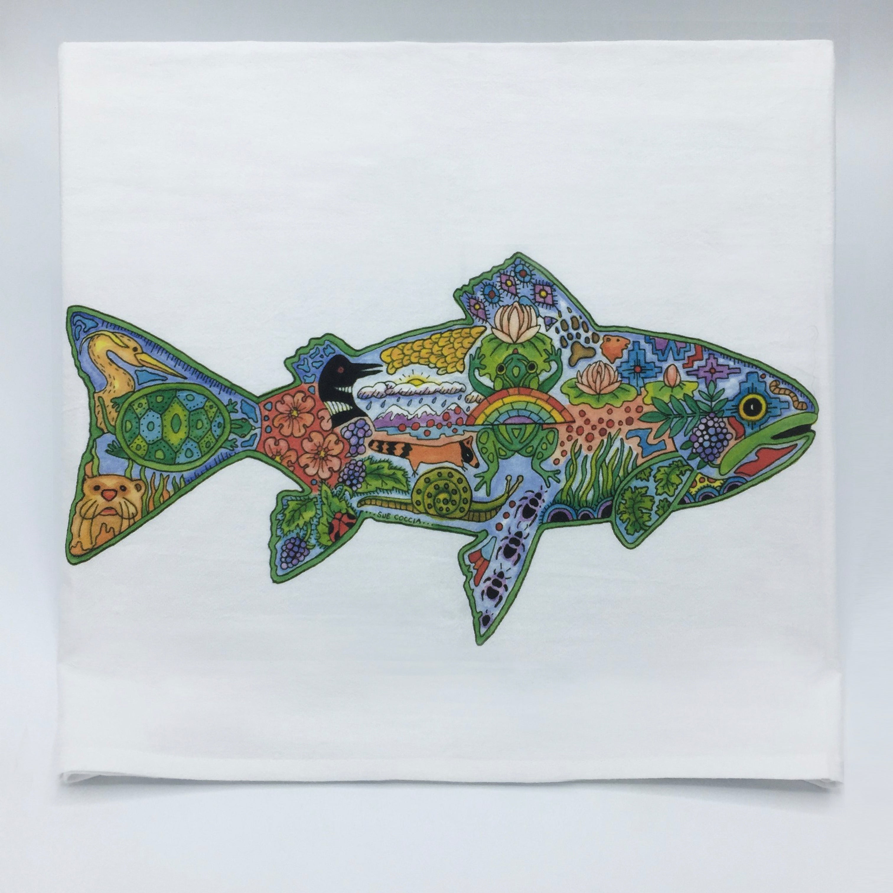 Trout Flour Sack Towel