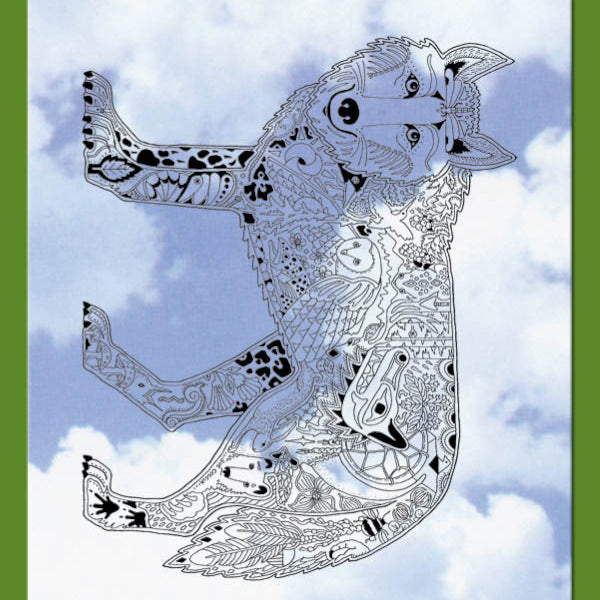 Wolf Standing Rubber Stamp