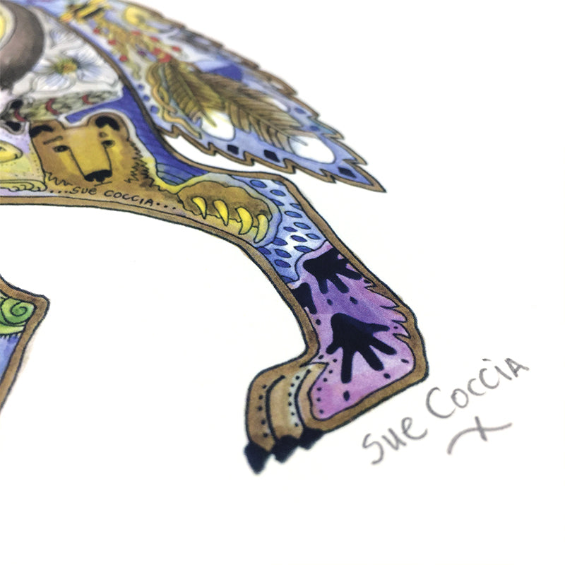 Wolf Standing Signed Print