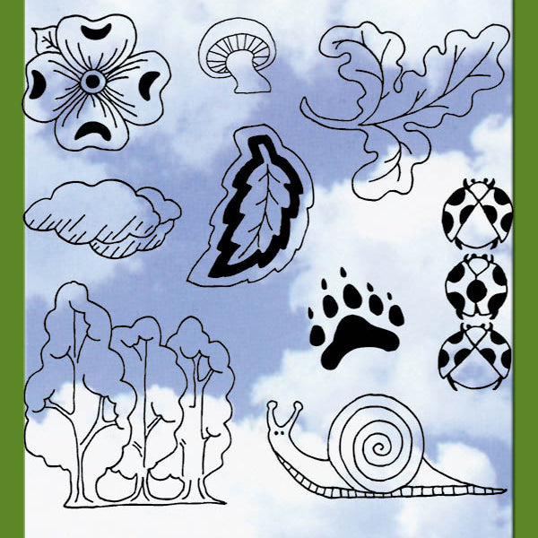 Woodland Rubber Stamp