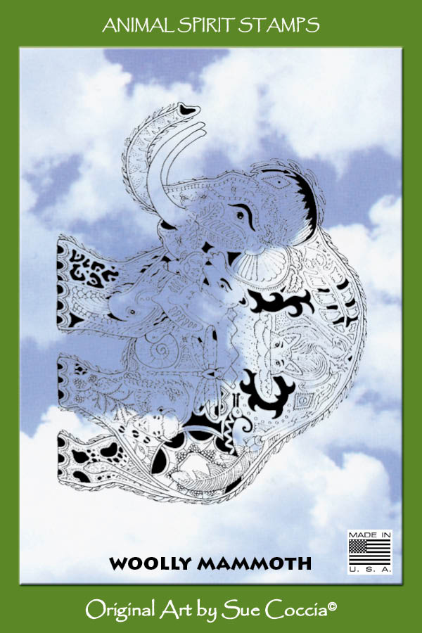 Woolly Mammoth Rubber Stamp