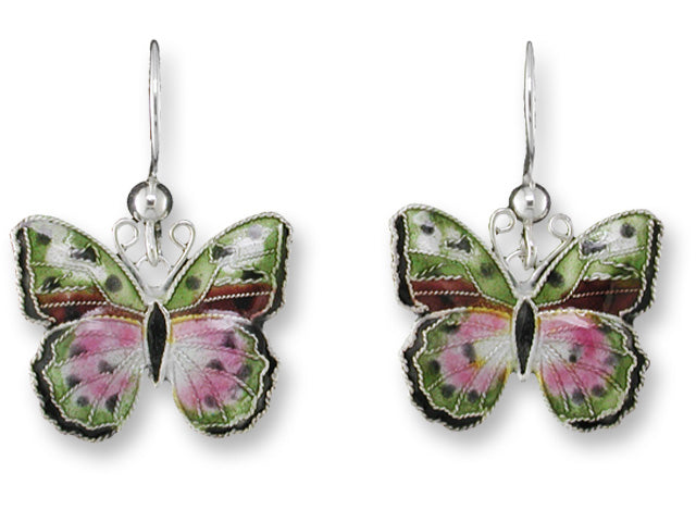 African Pink Forester Earrings