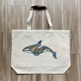 Granny Orca Canvas Tote Bag - Large