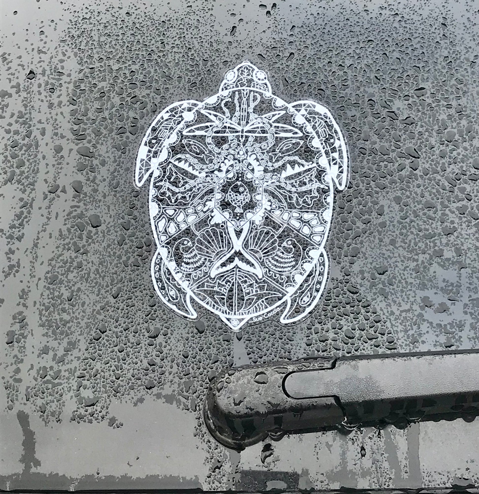 Sea Turtle Clear Sticker - LARGE -